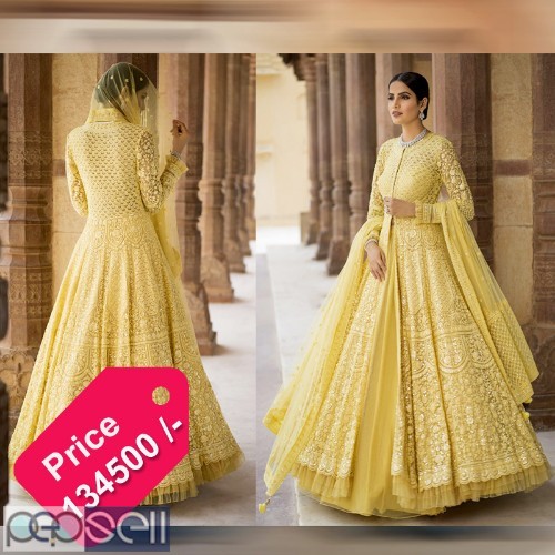 Get Online Yellow Net Indo Western Dress From Vasansi Jaipur 0 