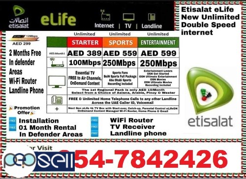 ETISALAT ELIFE INTERNET 2 MONTHS FREE ON 299 PACKAGE 3 