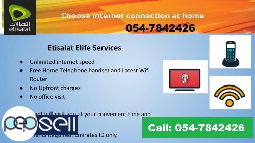 ETISALAT ELIFE INTERNET 100MBPS JUST IN 389AED PER MONTH  0 
