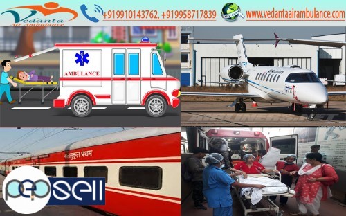 Hire Advanced and Best Vedanta Air Ambulance in Dibrugarh to Delhi 0 