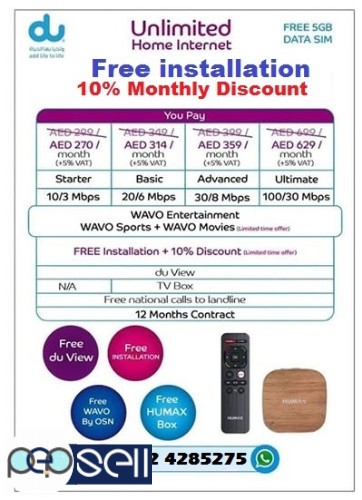 HIGH SPEED DU WIFI HOME INTERNET PACKAGES FREE INSTALLATION AND 10% MONTHLY DISCOUNT 3 