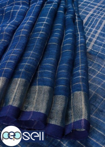 Designer Linen Sarees Online Shopping And Buy Pure Linen Sarees 0 