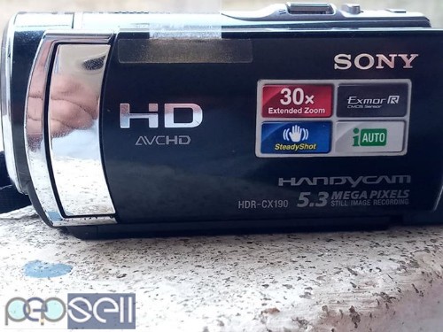 Sony camcorder, HDR cx 190 with memory card for sale 0 