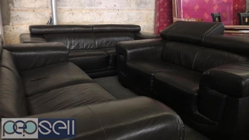 Damro leather sofa set for sale at Bengaluru 0 