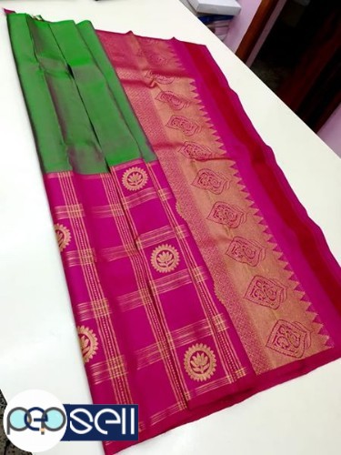 Kanchipuram pure silk sarees hand woven available for sale 1 