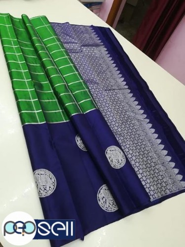 Kanchipuram pure silk sarees hand woven available for sale 2 