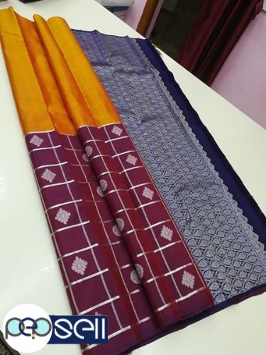 Kanchipuram pure silk sarees hand woven available for sale 4 