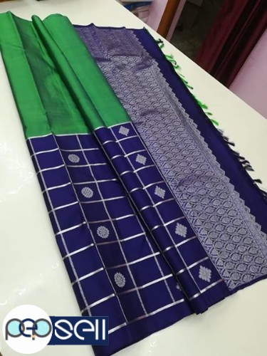 Kanchipuram pure silk sarees hand woven available for sale 5 