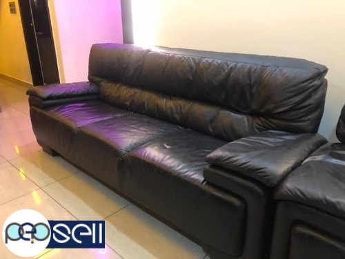 3+1+1 pure leather sofa available 2 