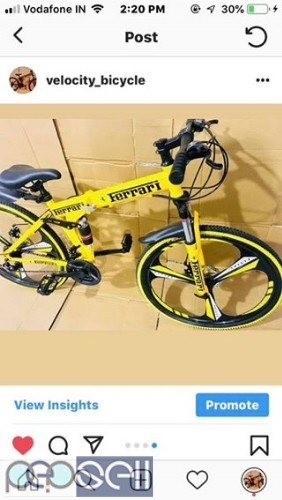 Yellow black folding cycle available 3 