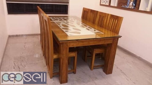 Dining table with sofa with teapoy 6 chair wood aquasia 1 