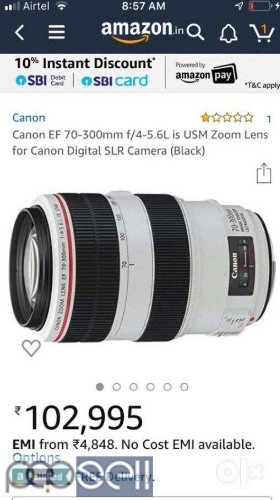 Canon EF 70-300mm f/4-5.6L is USM Zoom Lens 2 years old for sale 4 
