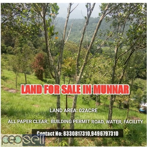 2 Acre Land for Sale in Munnar 0 