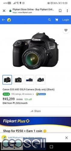 Canon 60d along with 18-135 lens for sale 3 