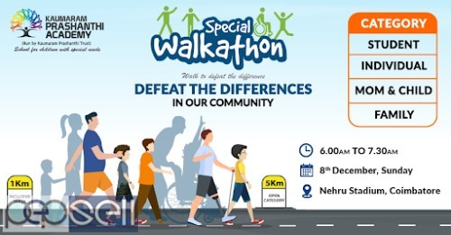 Special Walkathon 2019 - Kaumaram Prashanthi Academy Coimbatore - Walk to defeat the Differences 0 
