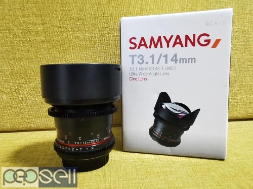 Samyang 14mm f3.1 wide angle lens for canon 0 