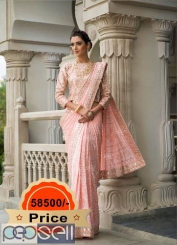 Buy Pink Georgette Saree From Vasansi Jaipur 0 