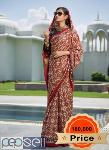 Buy Red Patola Saree From Vasansi Jaipur 0 