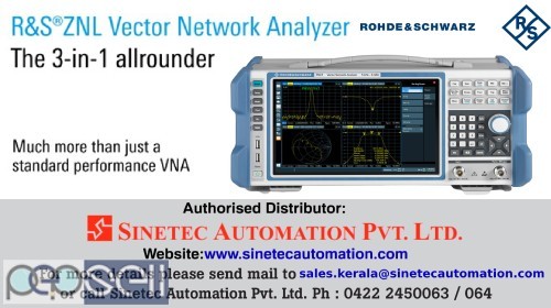 R&SÂ®ZNL Vector Network Analyzer - Sinetec Automation Pvt Ltd 0 