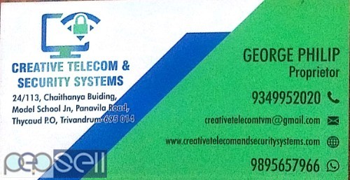 CREATIVE TELECOM&SECURITY SYSTEM -CCTV Installation and Service  ,Dealers Trivandrum,Thycaud,Nemom,Pattom 0 