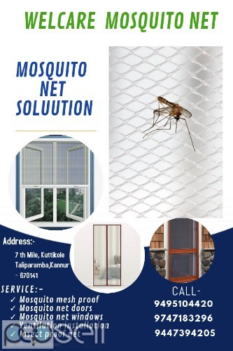 WELCARE  MOSQUITO NET/ Mosquito net /Mosquito net dealer/Insect proof net/Mosquito net doors Taliparamba Kannur 0 