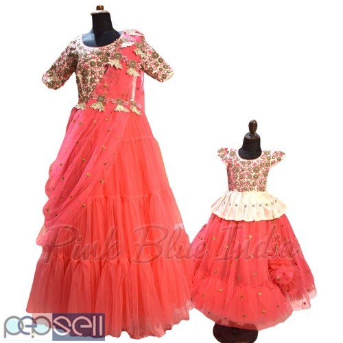 Online Shopping for Mother Daughter Matching Lehengas 0 