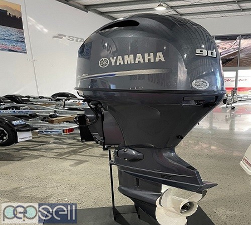 Used Yamaha 90 HP 4 Stroke Outboard Motor/Boat Engine 0 
