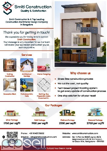 Top Best Building House Construction-Interior-Civil Engineer in Bangalore Smiti Construction 4 