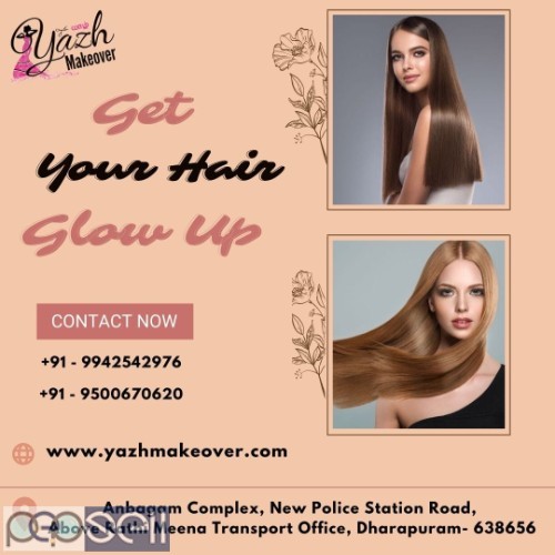 Yazh Make Over, located in Dharapuram, is a beauty parlour and academy offering a range of services. 1 