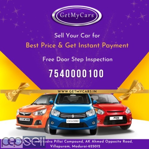 GetMyCars is a Certified & Warranty Used Cars Dealer in Madurai  0 