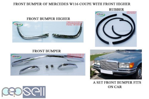 Mercedes W116 coupe bumpers EU style (1972-1980) 1 