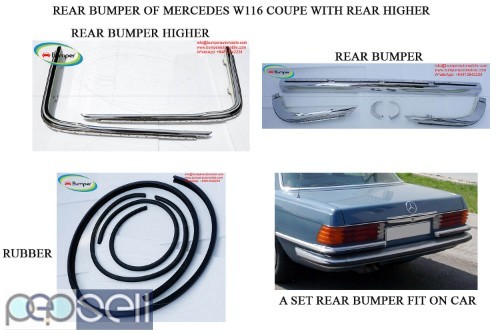 Mercedes W116 coupe bumpers EU style (1972-1980) 2 
