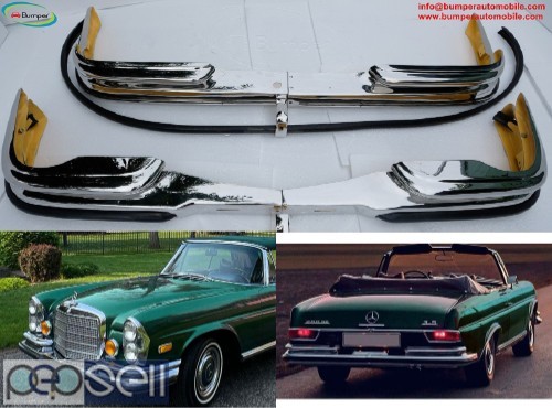  Mercedes W111 280SE coupe bumpers with rubber (1969-1971) 0 