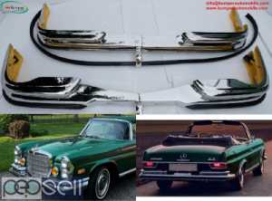  Mercedes W111 280SE coupe bumpers with rubber (1969-1971)